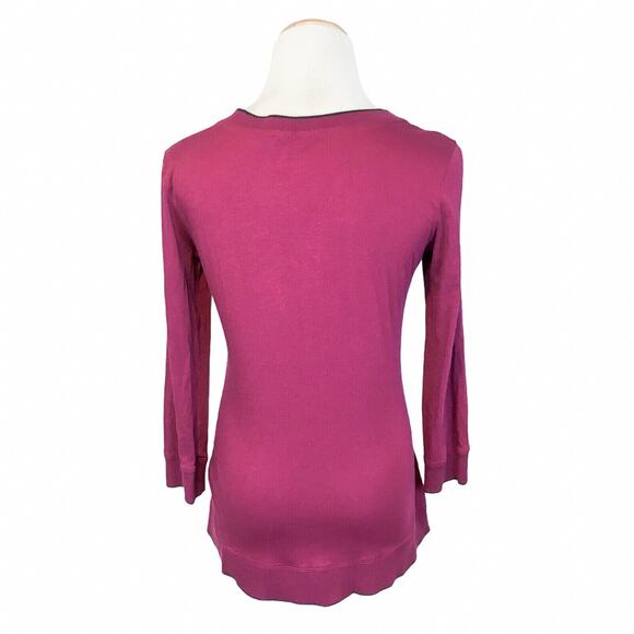 Theory Women's Cardigan Size Medium Pink Longsleeve Button Down Pocket Preppy (8 - Picture 4 of 5